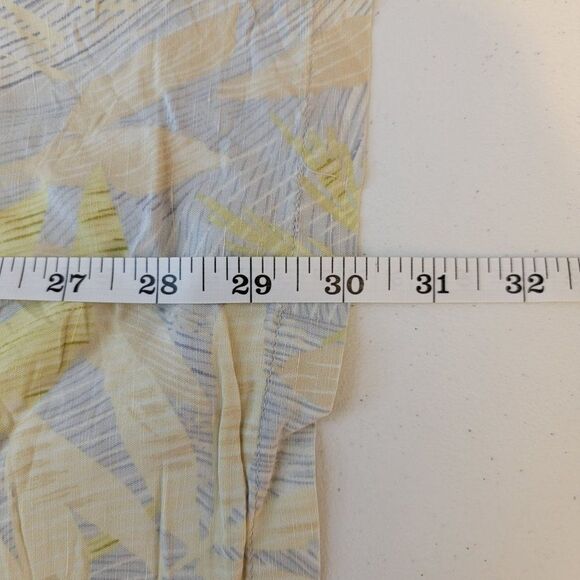 Tori Richard Mens Size 2XL Yellow Blue Silk Linen Tropical Short Sleeve Button U - Picture 6 of 6